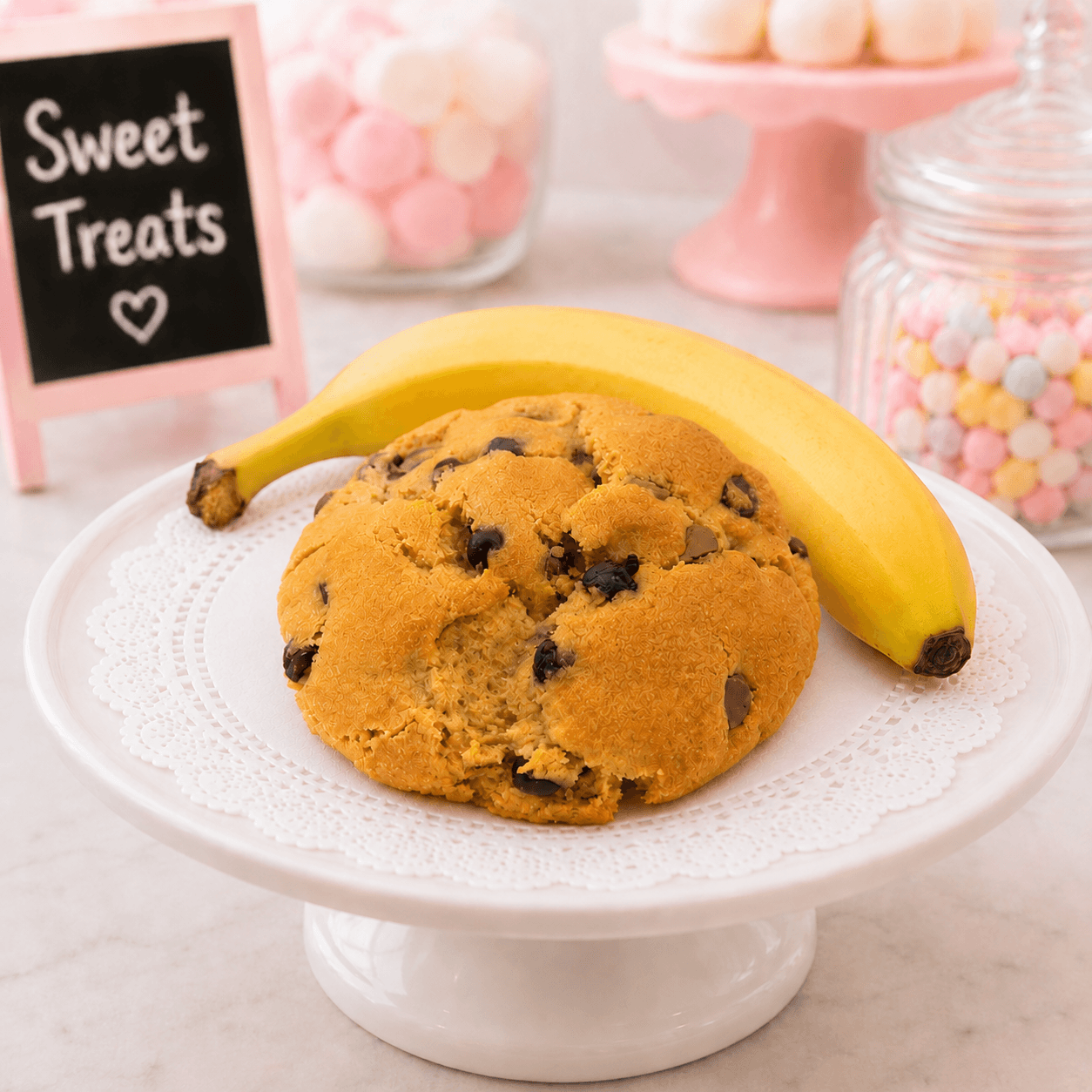 Chocolate chip and banana cookie